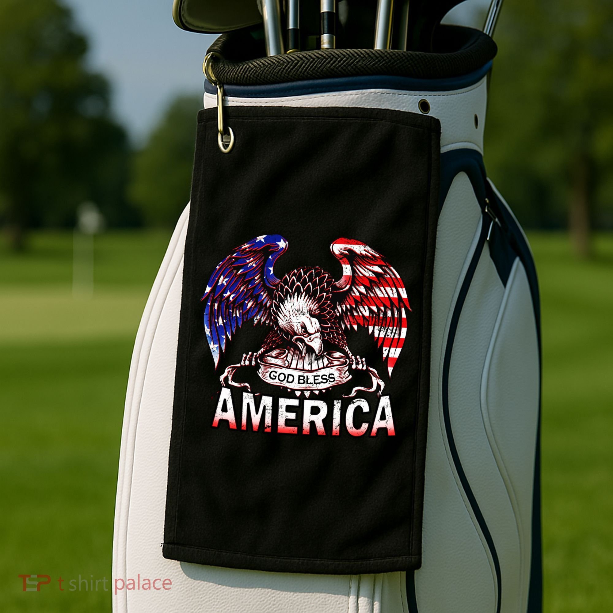 God Bless America Golf Towel