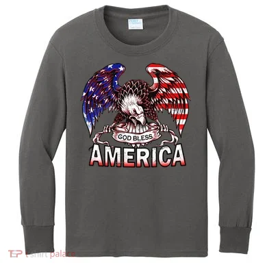 God Bless America Kids Long Sleeve Shirt