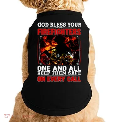 God Bless Firefighters Doggie Tank