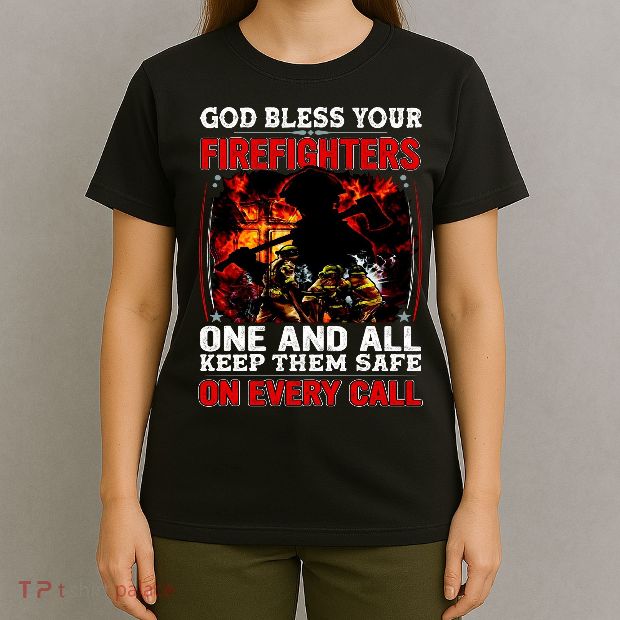 God Bless Firefighters T-Shirt