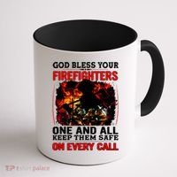 God Bless Firefighters Coffee Mug thumb 1