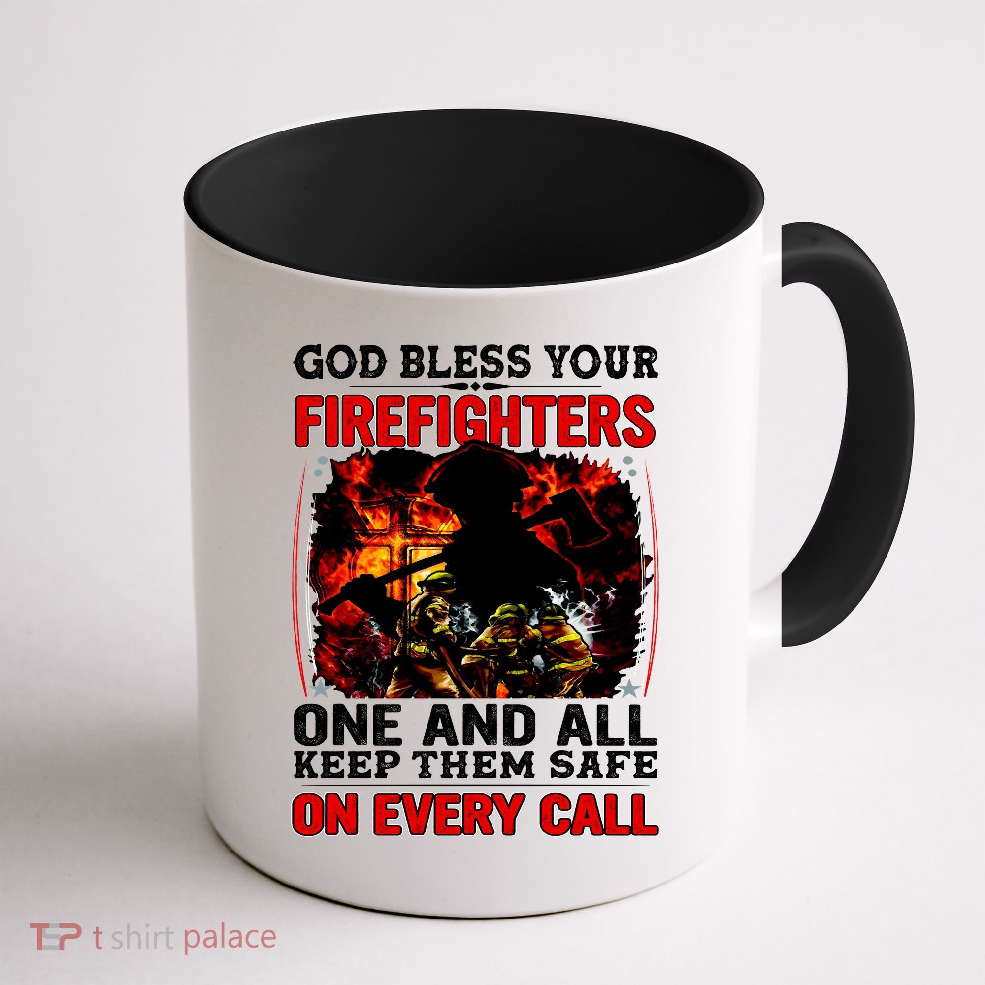 God Bless Firefighters Coffee Mug