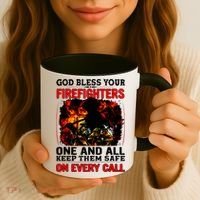God Bless Firefighters Coffee Mug thumb 3