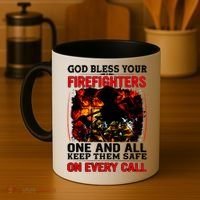 God Bless Firefighters Coffee Mug thumb 4