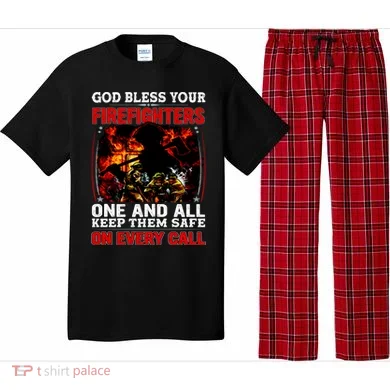 God Bless Firefighters Pajama Set