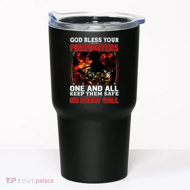 God Bless Firefighters Tumbler