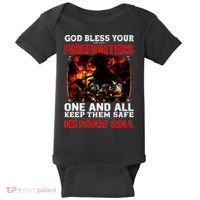 God Bless Firefighters Baby Bodysuit thumb 0