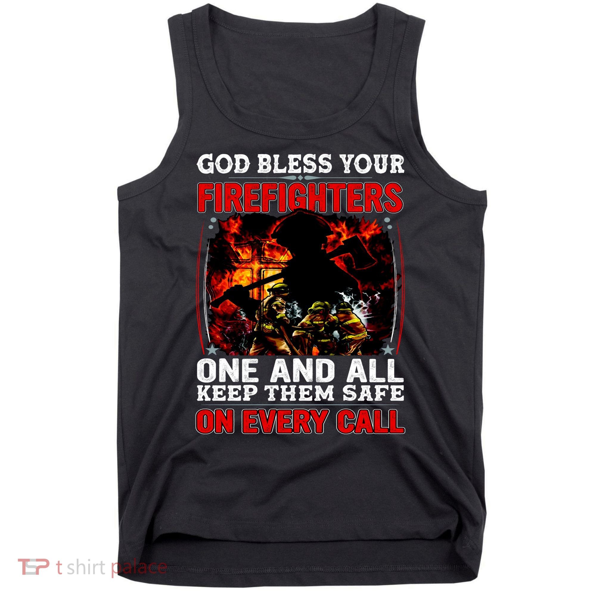 God Bless Firefighters Tank Top