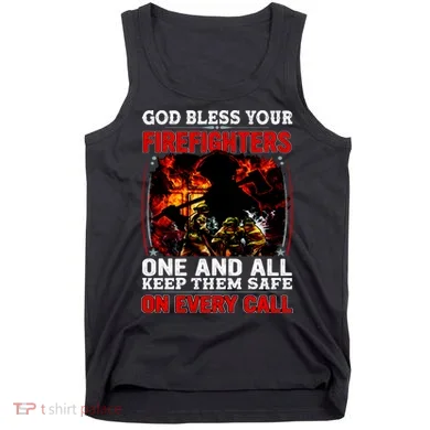 God Bless Firefighters Tank Top