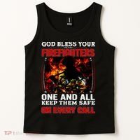 God Bless Firefighters Tank Top thumb 2