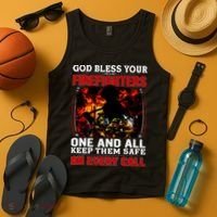 God Bless Firefighters Tank Top thumb 4