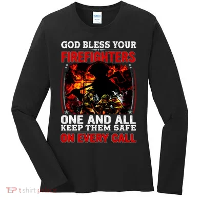 God Bless Firefighters Women's Long Sleeve Shirt