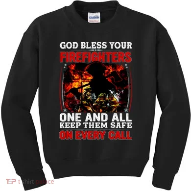 God Bless Firefighters Kids Sweatshirt