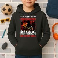 God Bless Firefighters Kids Hoodie thumb 2
