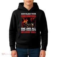 God Bless Firefighters Kids Hoodie thumb 4