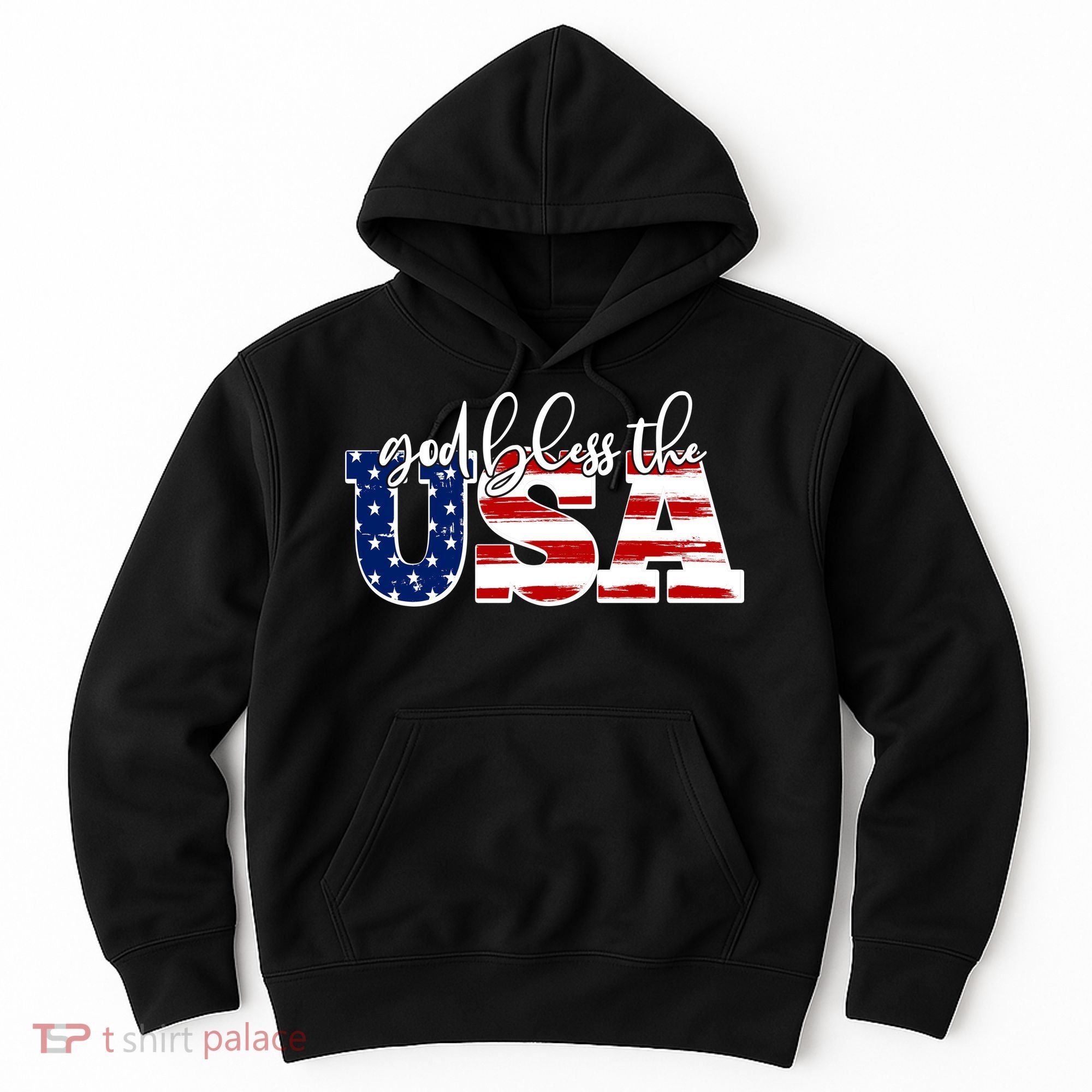 God Bless The USA American Flag Hoodie