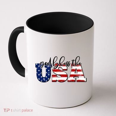 God Bless The USA American Flag Coffee Mug