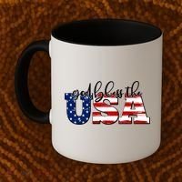 God Bless The USA American Flag Coffee Mug thumb 2