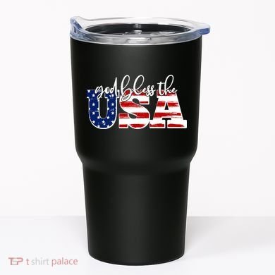 God Bless The USA American Flag Tumbler