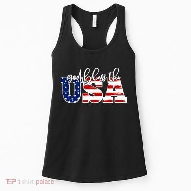 God Bless The USA American Flag Women's Tank Top