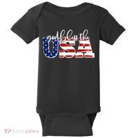 God Bless The USA American Flag Baby Bodysuit thumb 0