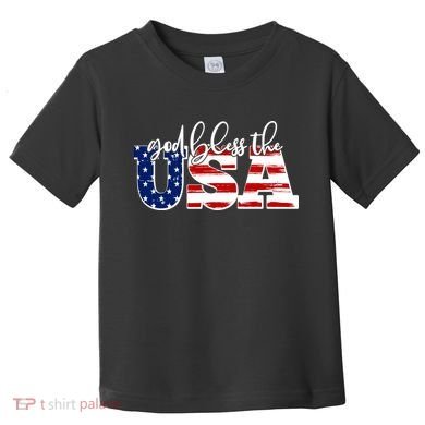 God Bless The USA American Flag Toddler T-Shirt