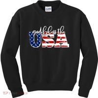 God Bless The USA American Flag Kids Sweatshirt thumb 0