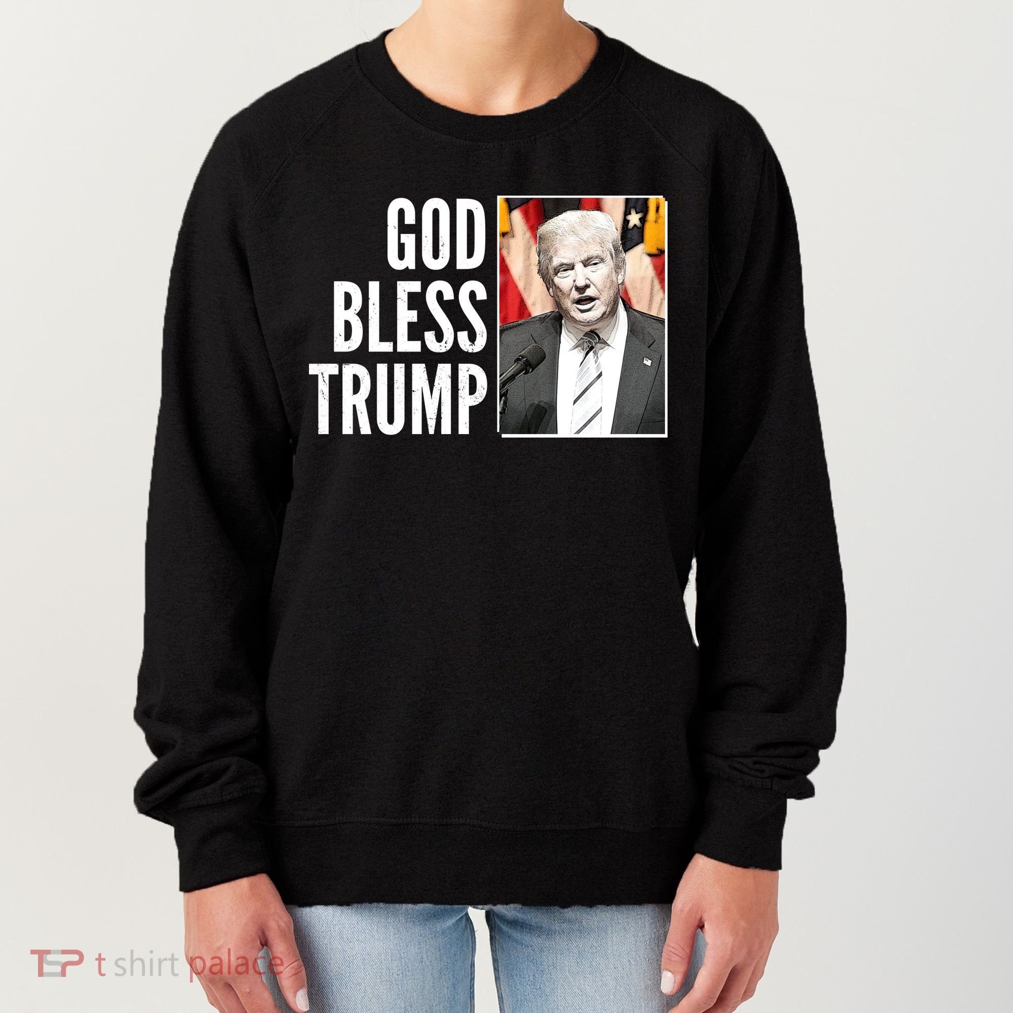 God Bless Trump Women's Sweatshirt