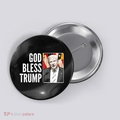God Bless Trump Button
