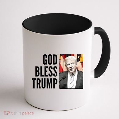 God Bless Trump Coffee Mug back