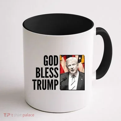 God Bless Trump Coffee Mug back