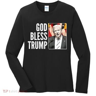 God Bless Trump Women's Long Sleeve Shirt