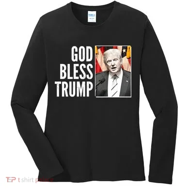 God Bless Trump Women's Long Sleeve Shirt