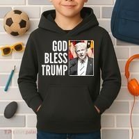 God Bless Trump Kids Hoodie thumb 2