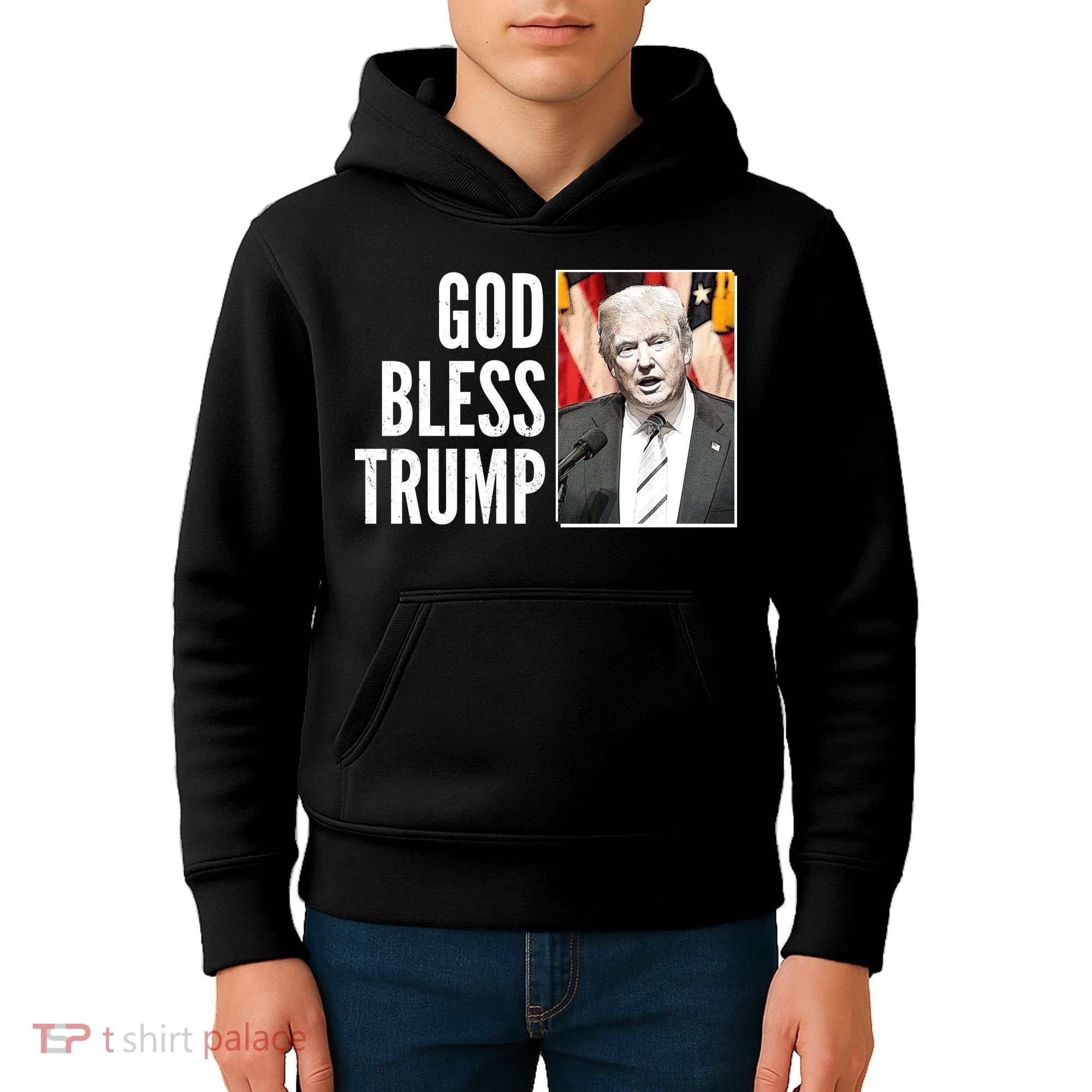 God Bless Trump Kids Hoodie