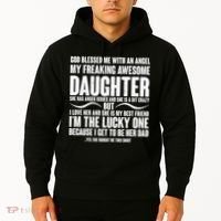 God Blessed Me With An Angel My Awesome Daughter Hoodie thumb 2