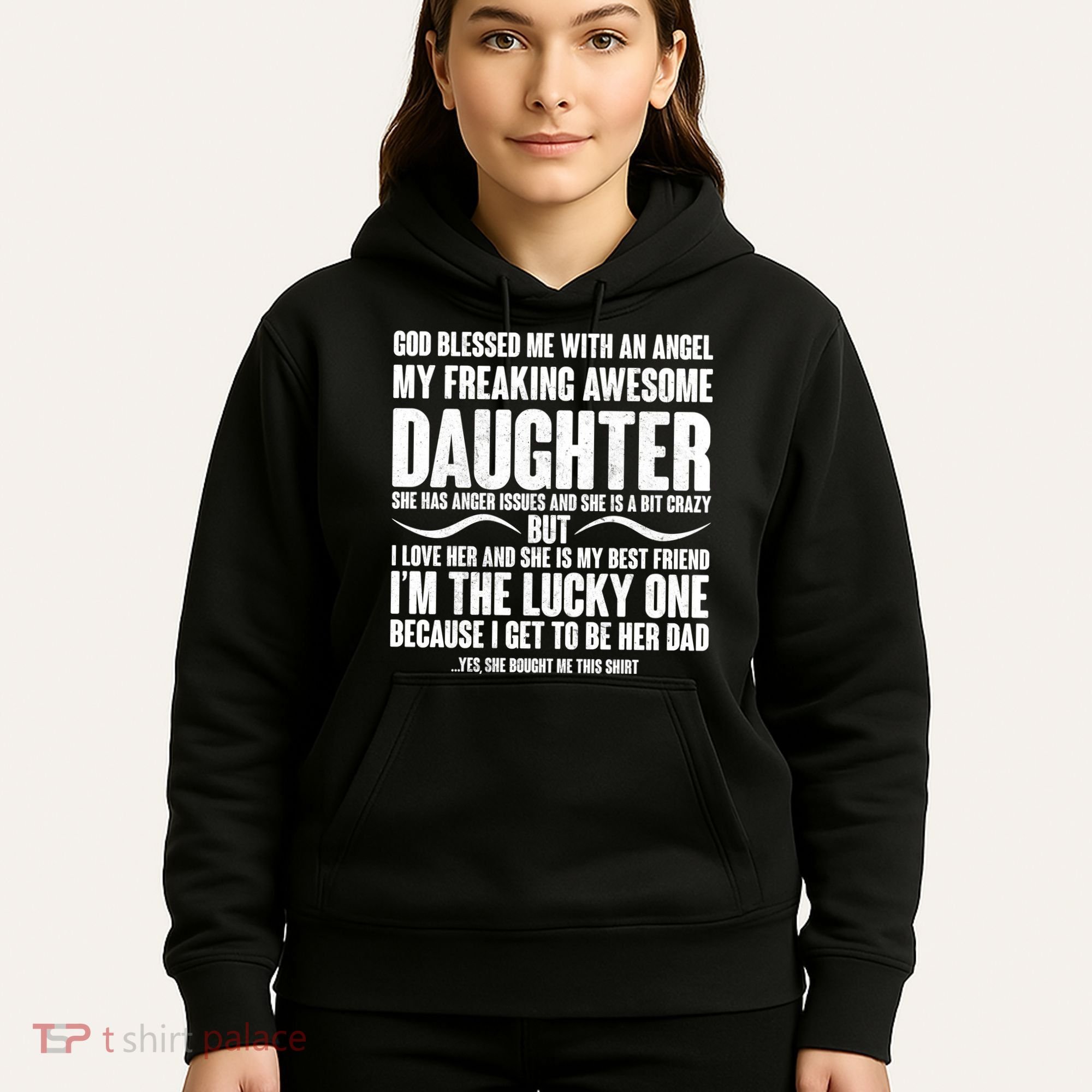 God Blessed Me With An Angel My Awesome Daughter Hoodie