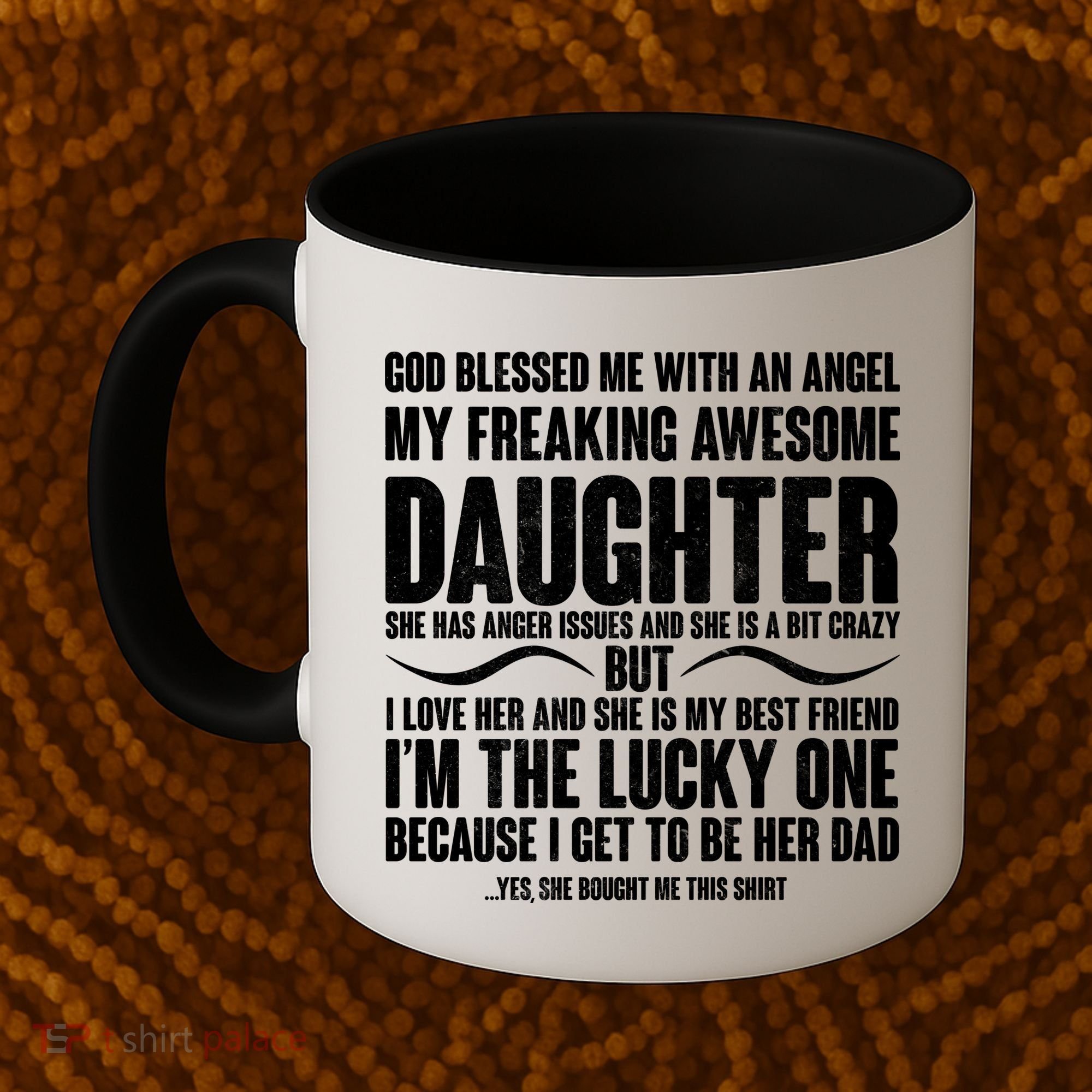 God Blessed Me With An Angel My Awesome Daughter Coffee Mug