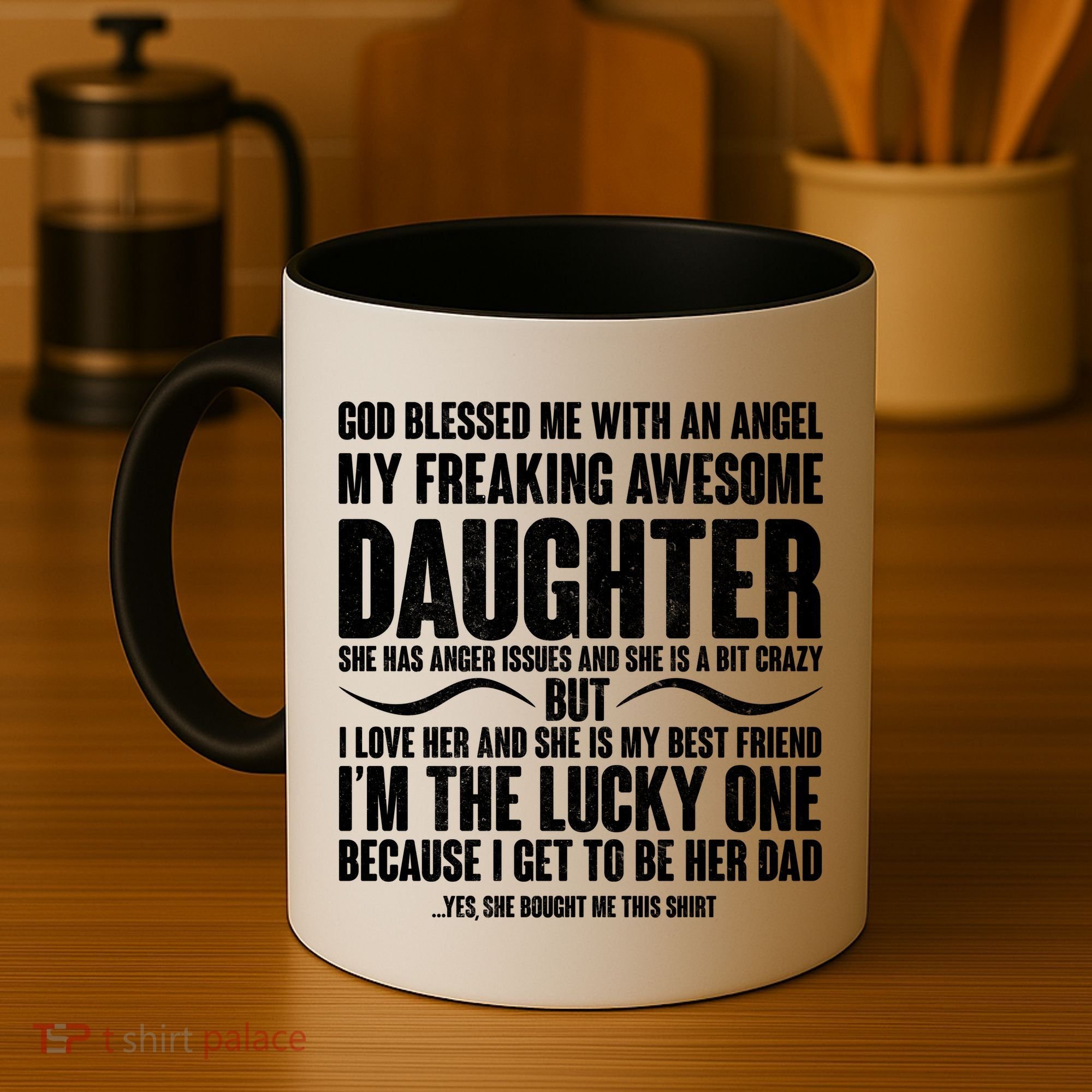 God Blessed Me With An Angel My Awesome Daughter Coffee Mug
