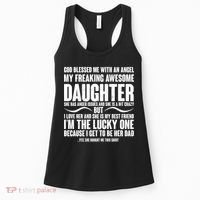 God Blessed Me With An Angel My Awesome Daughter Women's Tank Top thumb 0