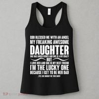 God Blessed Me With An Angel My Awesome Daughter Women's Tank Top thumb 3