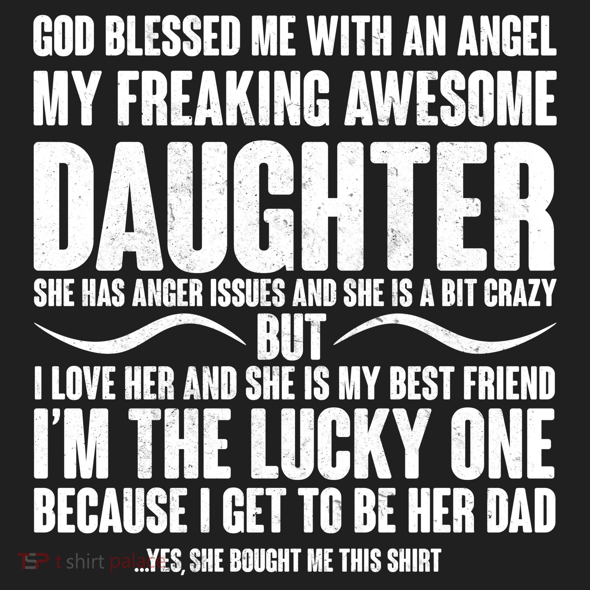 God Blessed Me With An Angel My Awesome Daughter Golf Towel