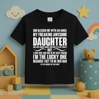 God Blessed Me With An Angel My Awesome Daughter Toddler T-Shirt thumb 3