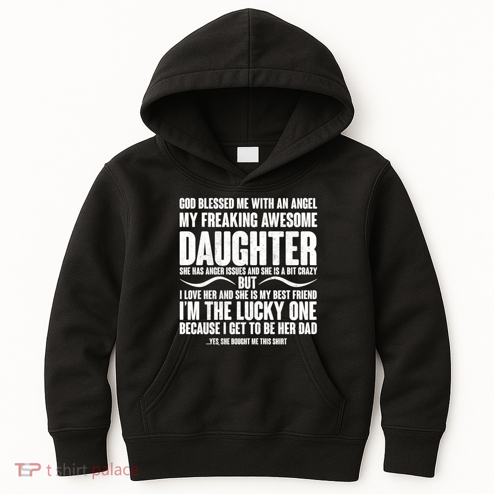 God Blessed Me With An Angel My Awesome Daughter Kids Hoodie