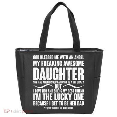 God Blessed Me With An Angel My Awesome Daughter Tote Bag
