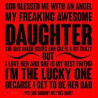 God Blessed Me With An Angel My Awesome Daughter Santa Hat thumb 1