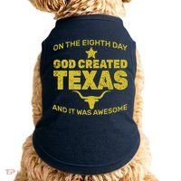 God Created Texas Doggie Tank thumb 0