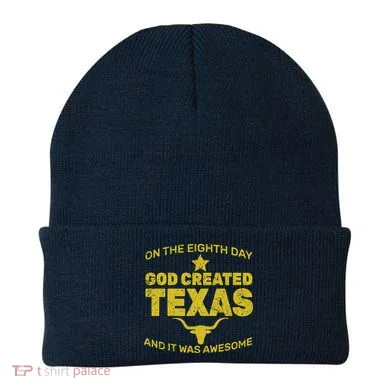 God Created Texas Beanie