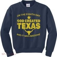 God Created Texas Kids Sweatshirt thumb 0
