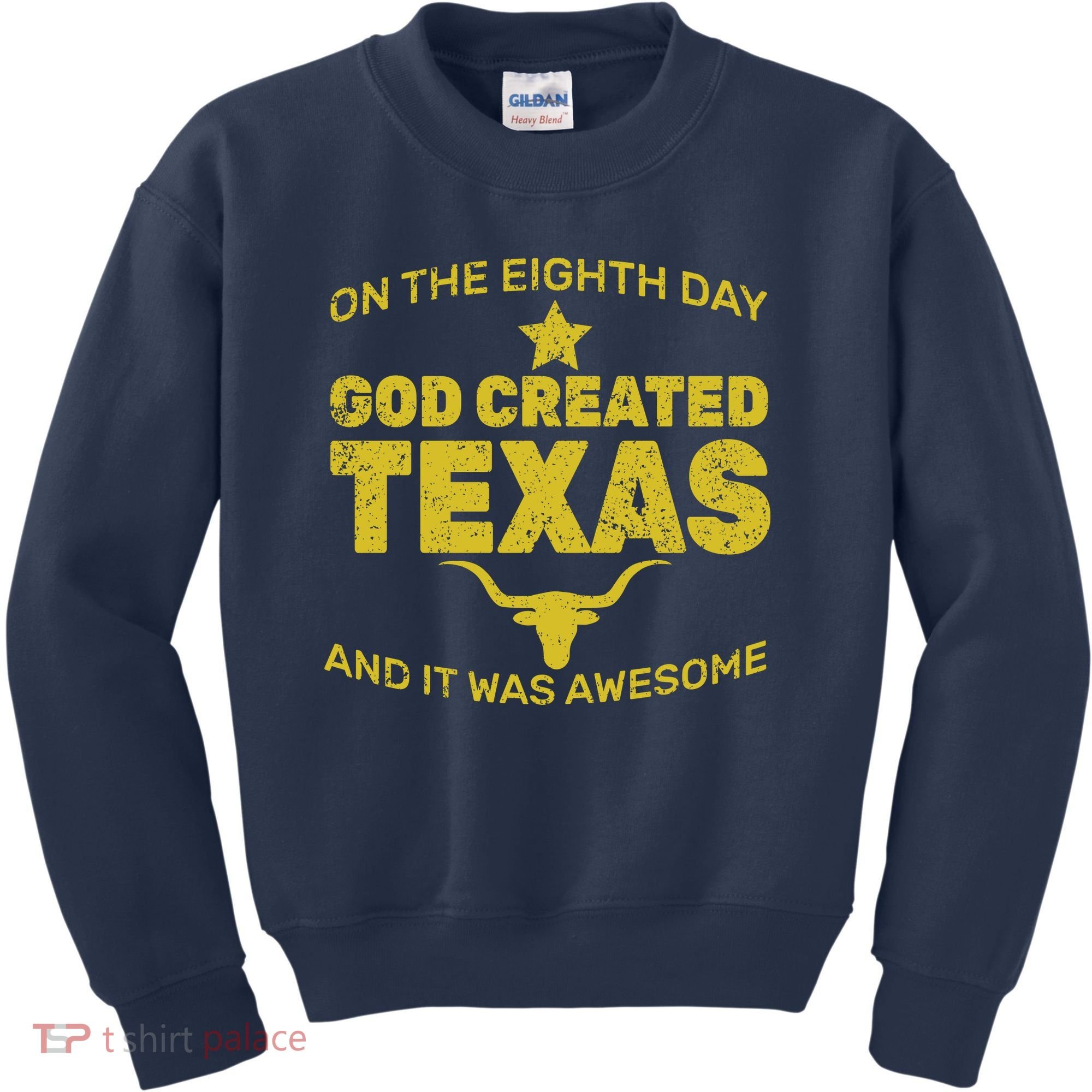 God Created Texas Kids Sweatshirt
